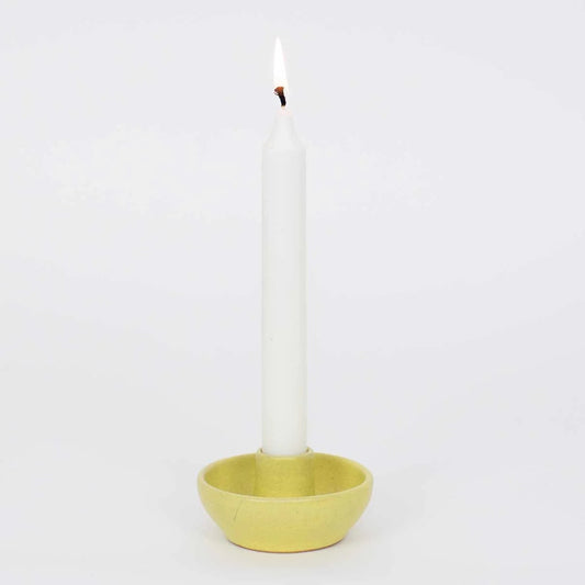 Gelber Kerzenständer Kerzenhalter Afroart